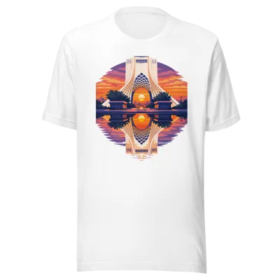 shahyad tower (azadi) minimal design center Unisex t-shirt