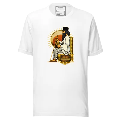 Darius the great on his throne golden design unisex t-shirt