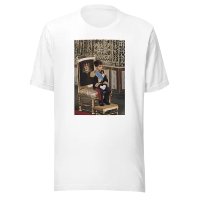 Prince Reza Pahlavi picture in Coronation Ceremony Unisex t-shirt