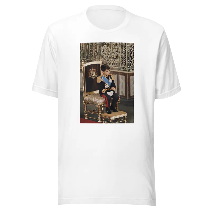 Prince Reza Pahlavi picture in Coronation Ceremony Unisex t-shirt