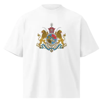 Imperial Coat of Arms of Iran center women oversized t-shirt