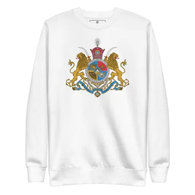 Imperial Coat of Arms of Iran center Unisex Premium Sweatshirt