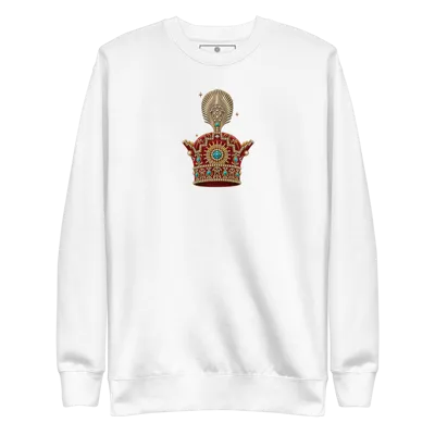 Pahlavi Crown of Imperial Iran center Unisex Premium Sweatshirt